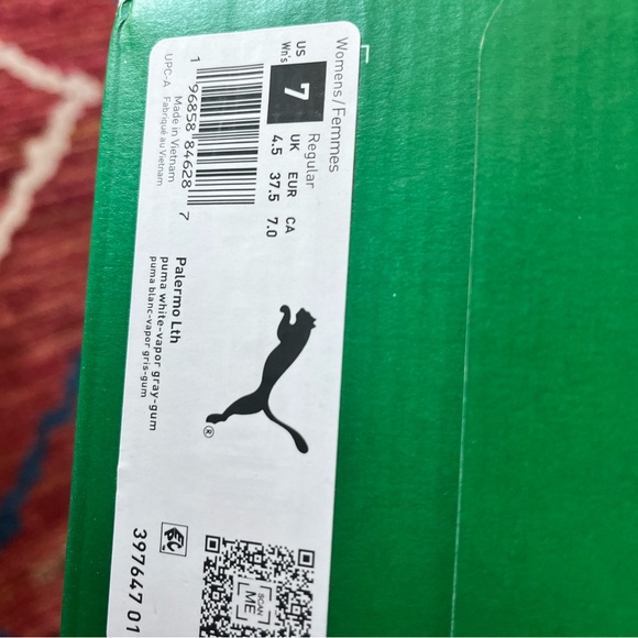 Puma Palermo White Sneakers in Women's, Sz 7, NIB - Picture 12 of 14